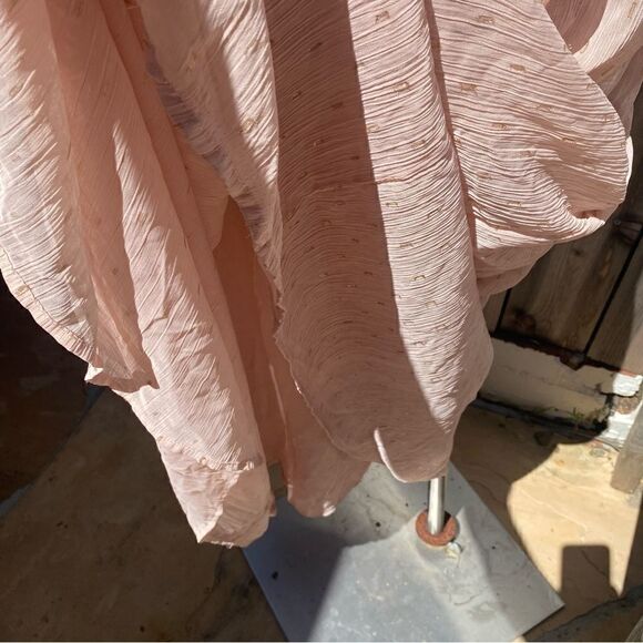 Mango nude pink Metallic details dress size small - Picture 9 of 15